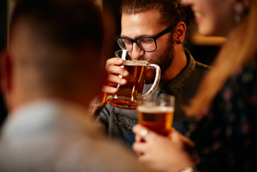 Man Drinking Beer