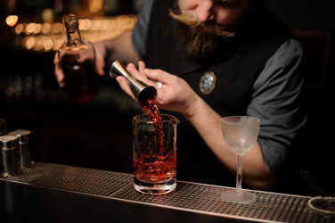Pouring cocktail
