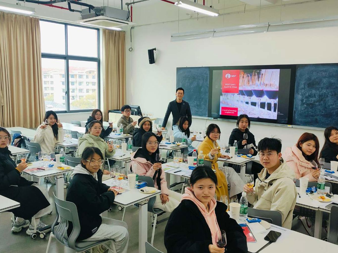 Students and teacher in classroom