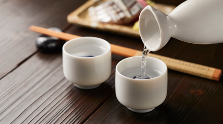 Pouring sake
