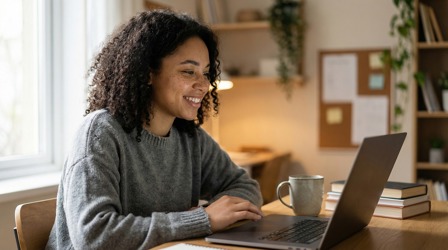 Woman at laptop