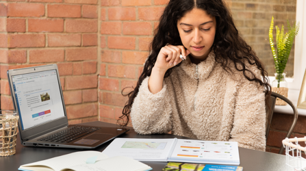 Woman studying